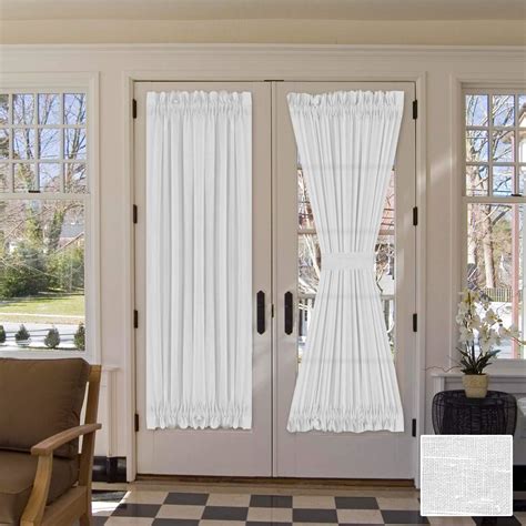 Amazon.in: Buy WARM HOME DESIGNS Sheer White French Door Curtains Set of 2. Each Curtain for Door Window Set Comes with 2 Tie-Backs. 52 x 72 Inch Sidelight Window Treatments or Glass Door Curtains. K French 52x72 online at low price in India on Amazon.in. Free Shipping. Cash On Delivery